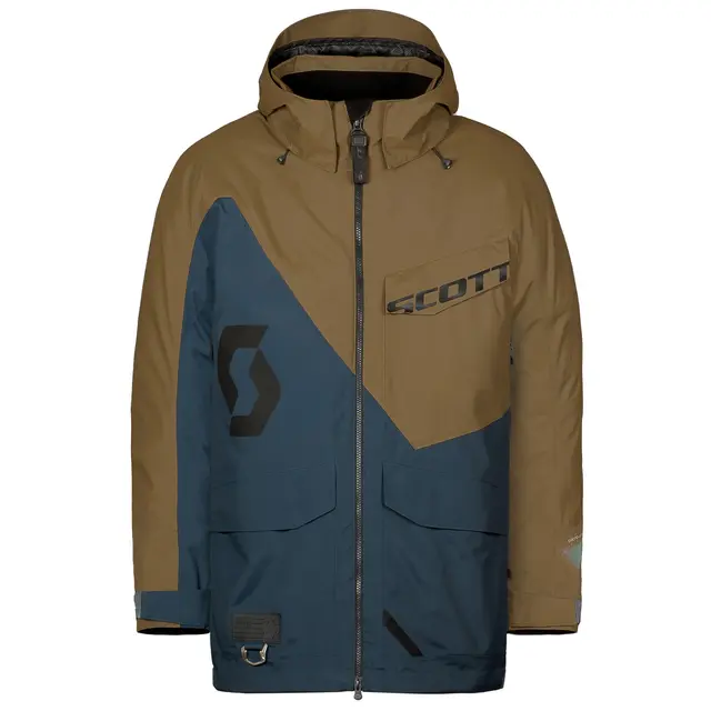 Scott XT-S Dryo Jakke - Brun/Blå, L Lett, Dryo Shell med stretch paneler 