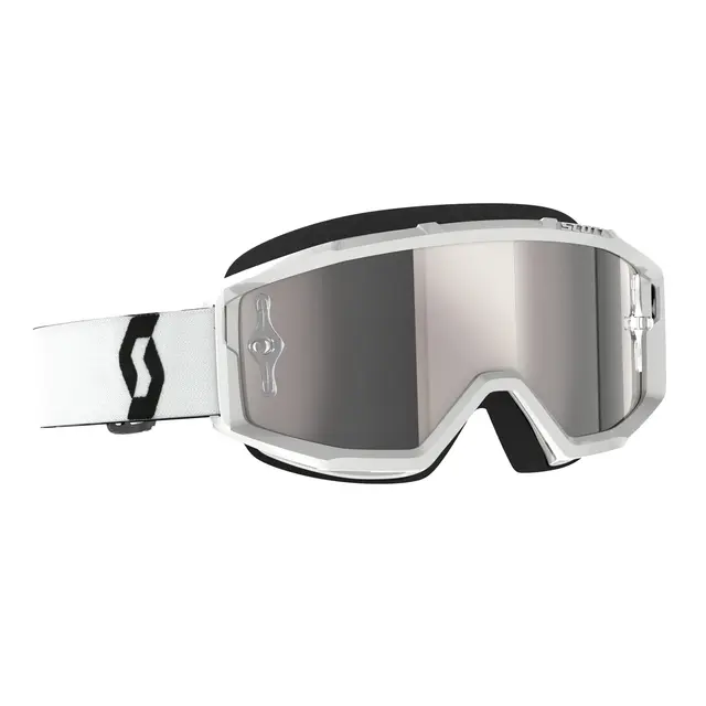 Scott Primal MX Brille - Hvit Sølv Chrome WORKS Linse 