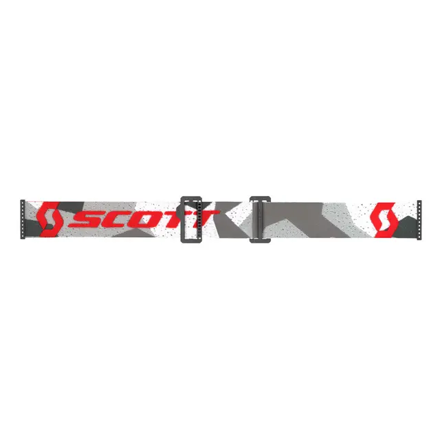 Scott Primal MX Brille Enduro - Hvit/Rød Klar Linse 