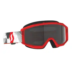 Scott Primal MX SD - Hvit/Rød Høyfartsbrille - Mørk Grå Linse