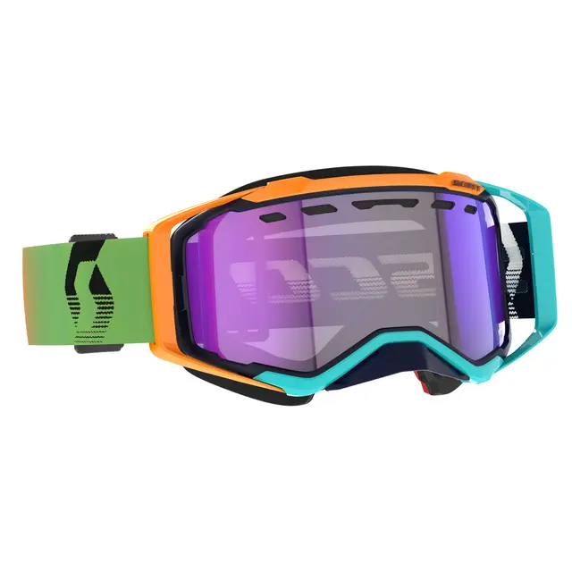 Scott Prospect SX Brille LS - Blå/Oransj Lyssensitiv Blå Chrome Linse 