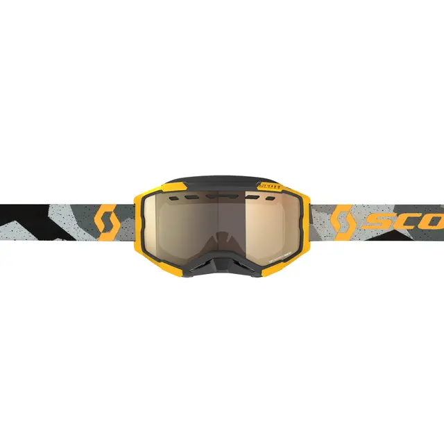 Scott Fury SX LS Brille - Grå/Gul Lyssensitiv Bronse Chrome Linse 