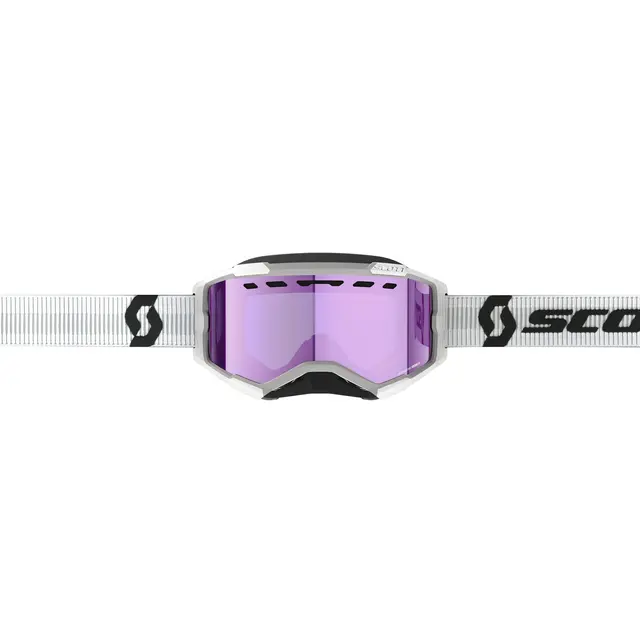 Scott Fury SX Brille - Hvit Enhancher Lilla Chrome Linse 