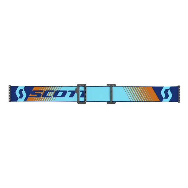 Scott Fury SX Brille - Blå/Oransj Enhancer Blå Chrome Linse 