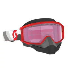 Scott Primal SX Brille - Hvit/Rød Rosa Linse