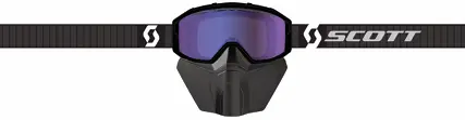Scott Primal Safari Facemask LS - Black AMP LS blue chrome S2-4 