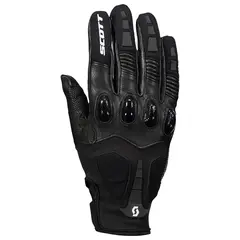 Scott Assault Pro Hanske - Sort/Hvit Skinnhanske med karbonbeskyttelse