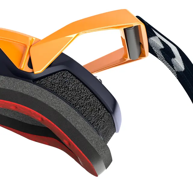 Scott Prospect MX AMP - Blå/Oransje Blå AMP Krom WORKS Linse 