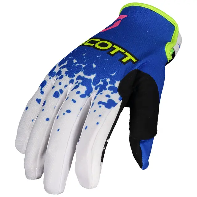 Scott 350 Race MX Hansker - Blå/Gul Evo 