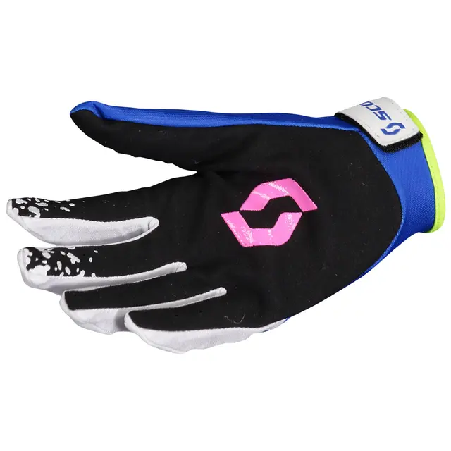 Scott 350 Race MX Hansker - Blå/Gul Evo 