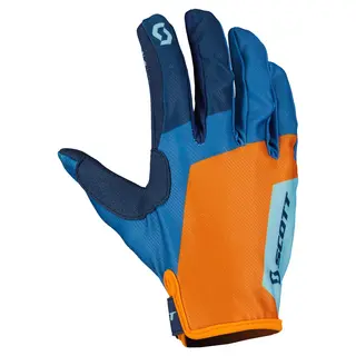 Scott 350 Race Evo Hanske - Blå/Ora MX hanske, høy kvalitet, god passform