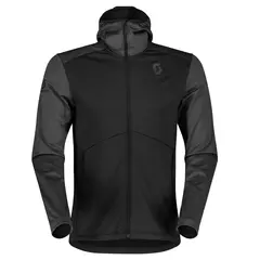 Scott Defined Tech Hoodie - Sort Lett fritidsjakke med børstet fleece