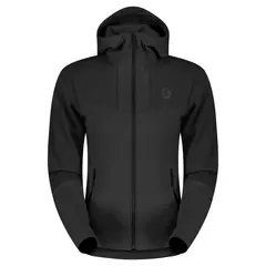 Scott Defined Mid Damehoodie - Sort Stretchy hoodie av børstet fleece