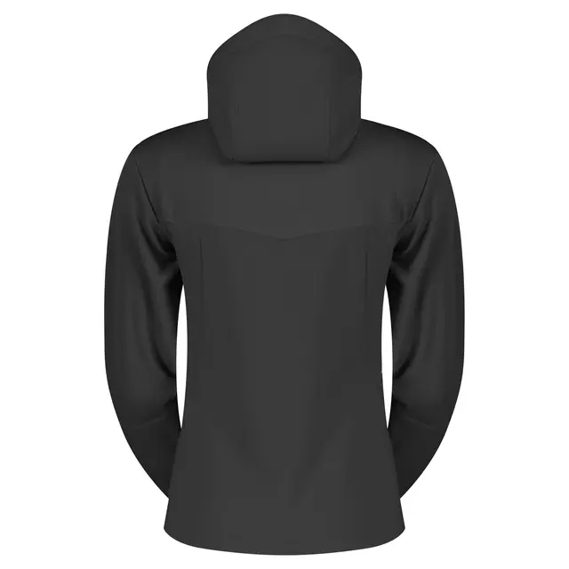 Scott Defined Mid Damehoodie - Sort Stretchy hoodie av børstet fleece 
