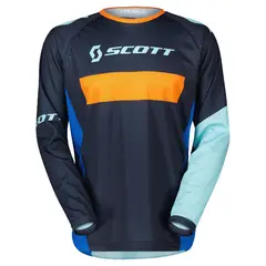Scott Trøye 350 Race Jr - Blå/Ora Oppdatert crosstrøye for barn
