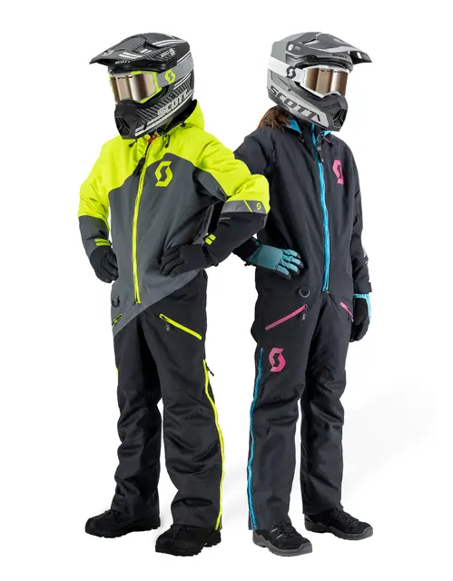 Scott DS JR Monosuit - Grå/Gul Teknisk/slitesterk scooterdress til barn 