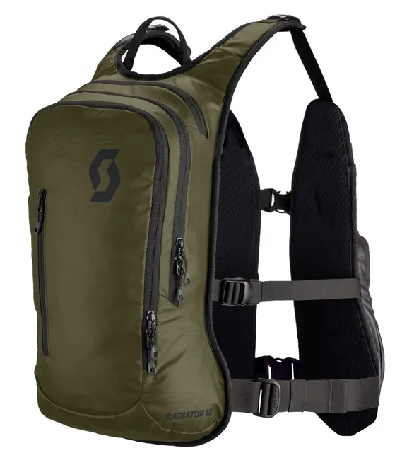Scott Pack Radiator 12 - Sort/Grønn Hybrid sekk for aktiv kjøring 