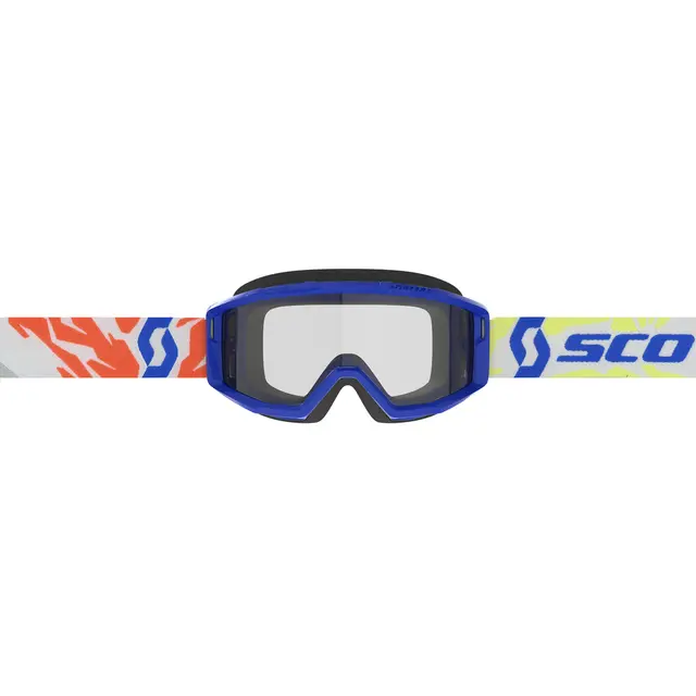 Scott Primal jr MX Brille - Blå Klar Linse 