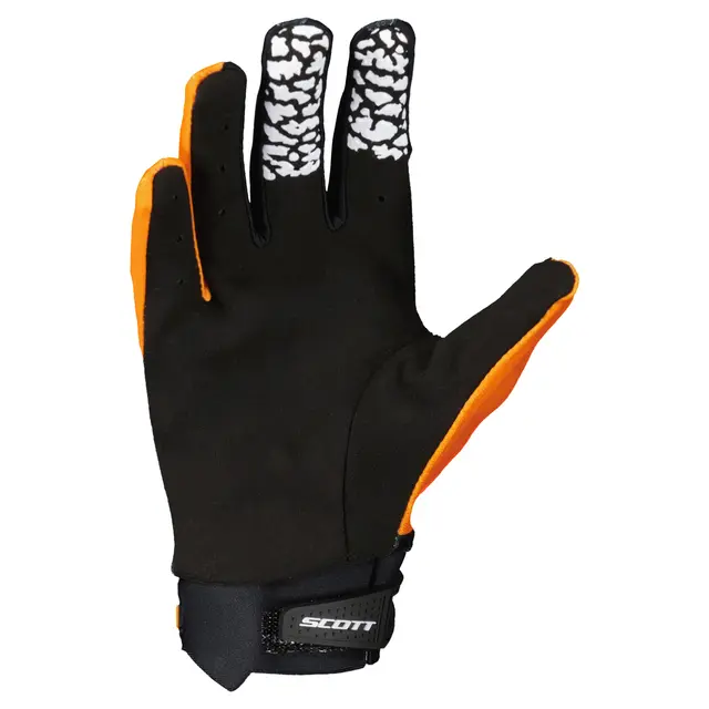 Scott Evo Track JR Hansker- Sort/Oransje Lett MX-hanske med silikongrep 
