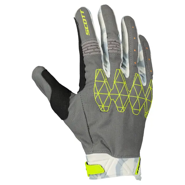 Scott X-Plore D3O Hansker - Grå/Gul Lettvekts Enduro/MX-Hanske 
