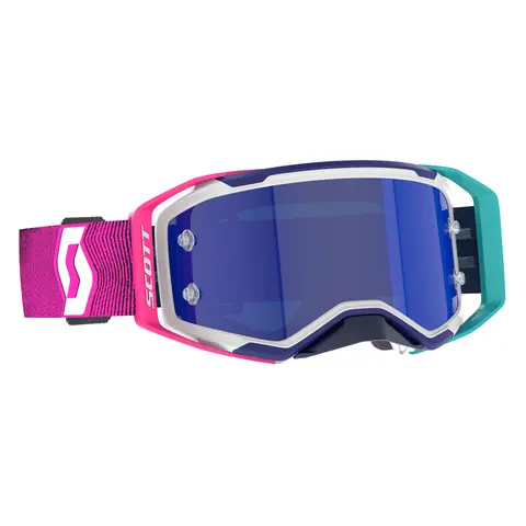 Scott Prospect 2.0 AMP Chrome MX Brille Blå Krom Works Linse