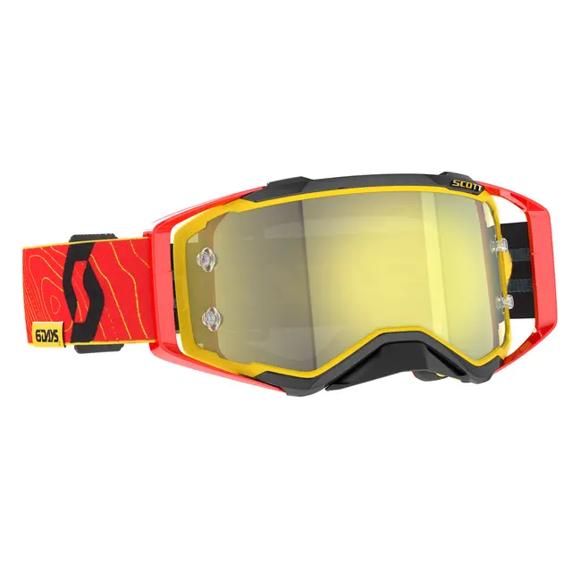 Scott Prospect MX Brille - Six-Days -24 "Spania-Edition", Gul Chrome Linse 