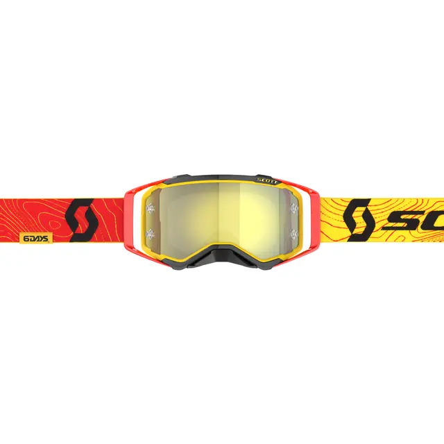 Scott Prospect MX Brille - Six-Days -24 "Spania-Edition", Gul Chrome Linse 