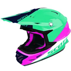 Scott 350 Pro Hjelm - Aqua/Blå Sikker crosshjelm, conehead konstruksjon