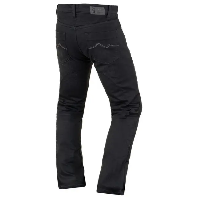 Scott Denim Bukse Stretch - Sort CE-Beskyttere, Kevlar, Aramid, Lett 