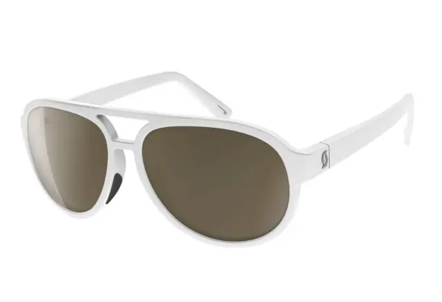 Scott Bass Solbrille Hvit Brun Linse 