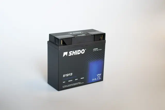 Shido 51913 Lithium Batteri 12v, 7.2Ah, 90Wh, 186x82x171 