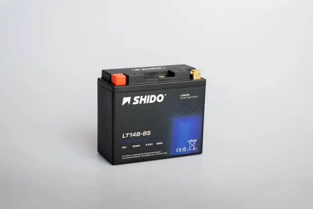 Shido LT14B-BS Lithium Batteri 12V, 4.8Ah, 60Wh, 150x65x144 