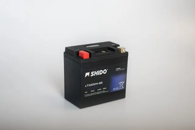 Shido LTX20CH-BS Lithium Batteri 12V, 6Ah, 72Wh, 150x87x164 