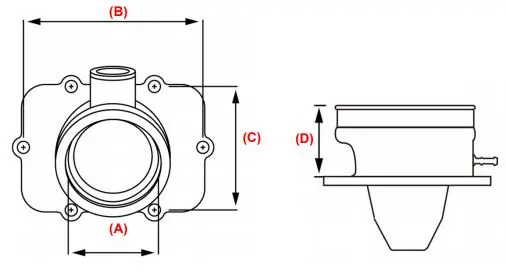 Forgasserflens - Lynx & Ski-Doo OEM:420867873, 420867870 