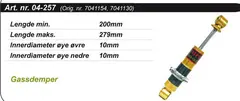 Støtdemper Polaris Fremre Kimpex Gold 7041430, 7041743