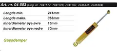 Støtdemper Polaris Kimpex Gold OEM: 7041577, 7041728, 7041757