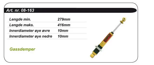 Støtdemper Polaris Kimpex Gold - Gass 7041918 