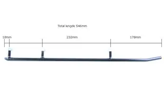 Styreskinne Lynx, Stål Total lengde 446mm, 28mm bolter