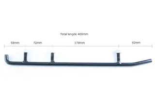 Styreskinne Lynx, Stål - 605348677 Total lengde 400mm, 28mm bolter