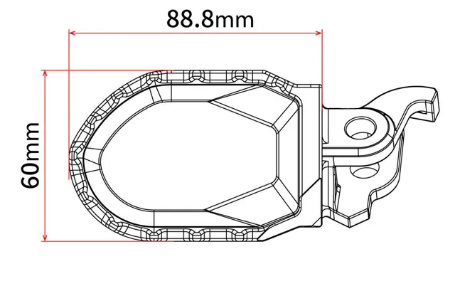 ZETA MAX Fotpinner - Yamaha YZ/WR, Sort Sortlakkert Krom-molybden stål 