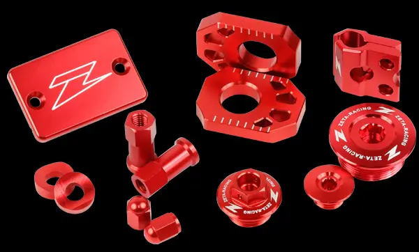 ZETA Aluminiumssett, Rød - Honda CRF450R/RX 