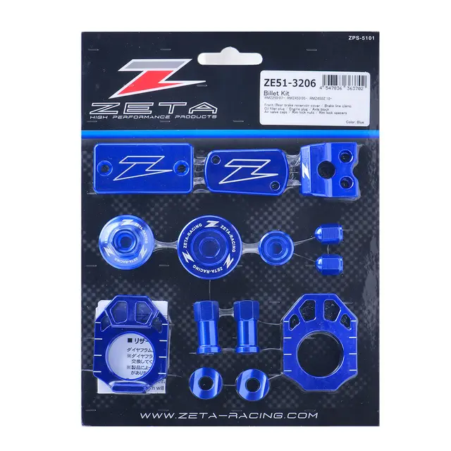 ZETA Aluminiumssett, Blå - Yamaha YZ125/250/X 09-23 