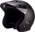 Zeus 381 Hjelm - Matt Sort MC halvhjelm